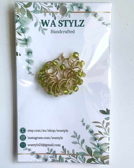 Stitch Markers | Set of 20 Lime Green - Natural Fibre Arts