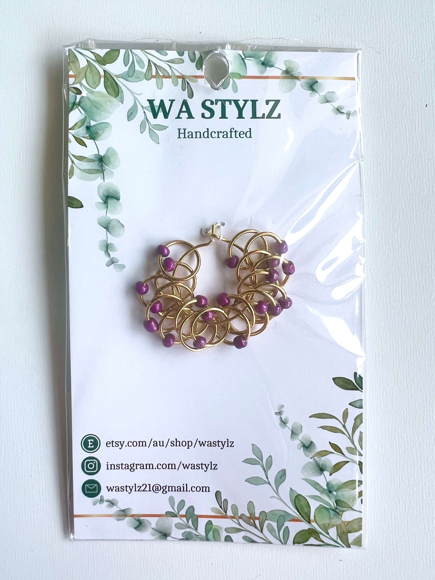 Stitch Markers | Set of 20 Purple - Natural Fibre Arts
