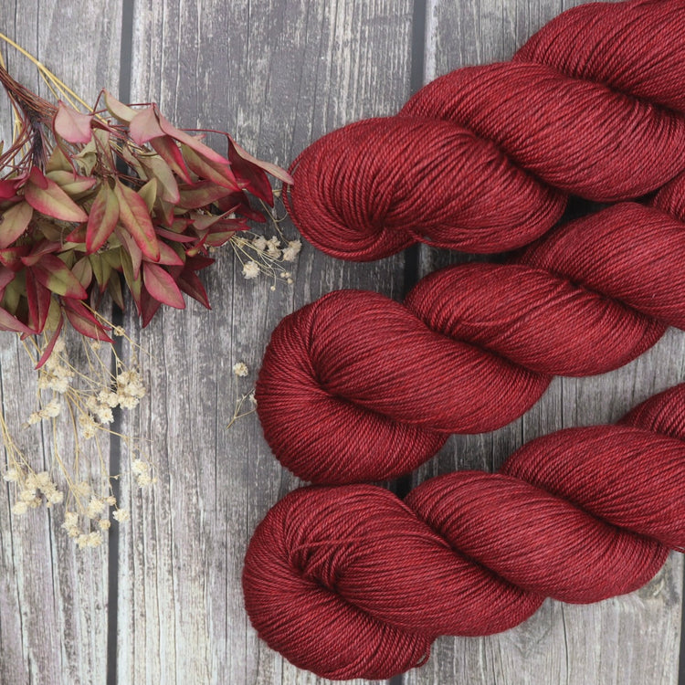 Merino Silk Yak Yarn | Claret - Natural Fibre Arts