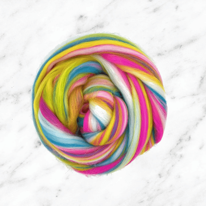 Merino Spinning Fibre | Neon - Natural Fibre Arts