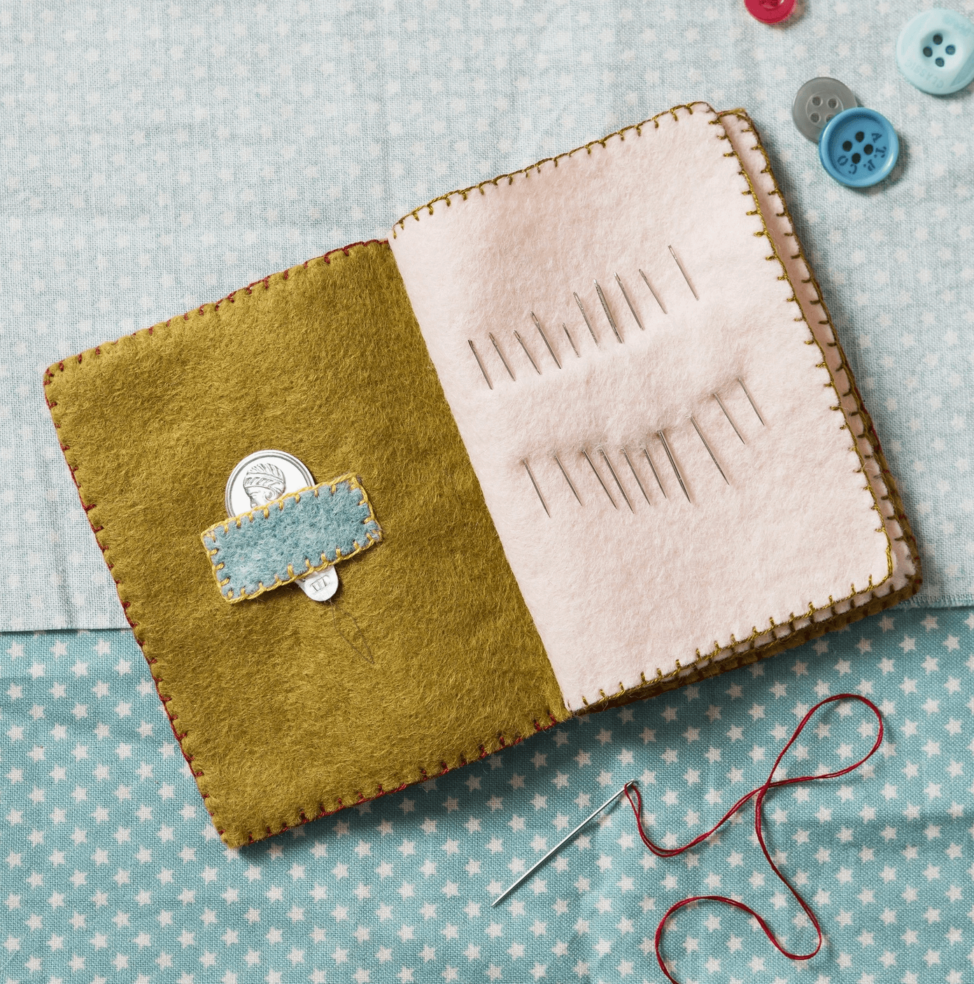 Needle Case Felt Embroidery Kit - Natural Fibre Arts