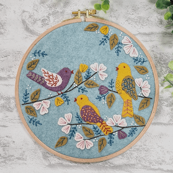 Dawn Chorus Appliqué Hoop Kit - Natural Fibre Arts