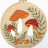 Toadstool Appliqué Hoop Kit - Natural Fibre Arts