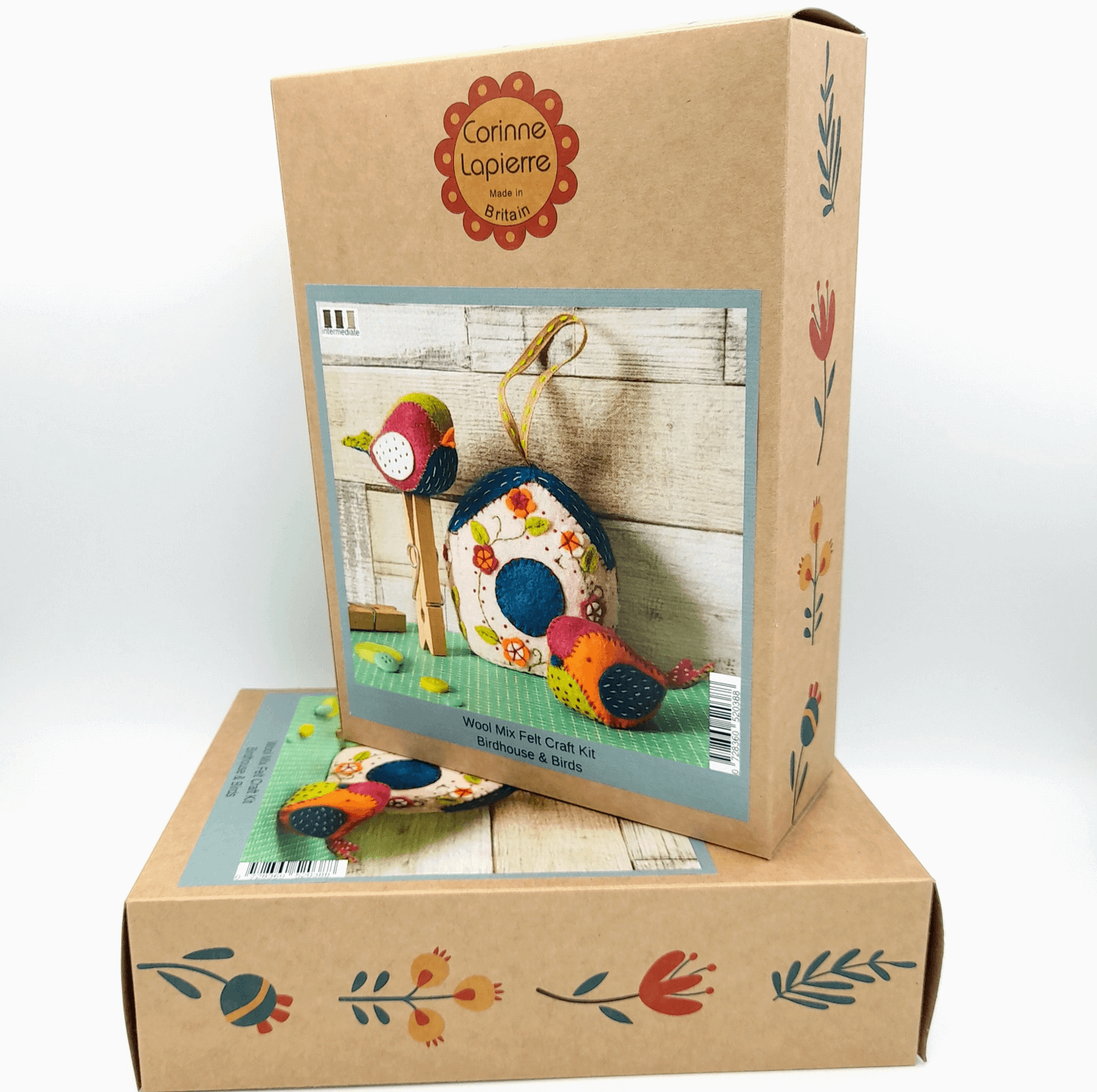 Birdhouse & Two Birds Felt Kit - Natural Fibre Arts