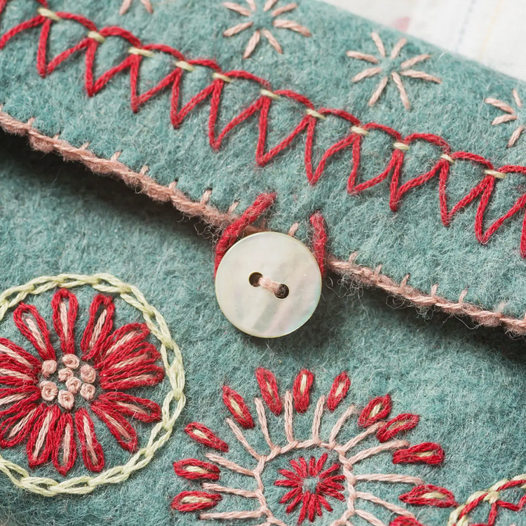 Sewing Pouch Felted Craft Kit - Natural Fibre Arts