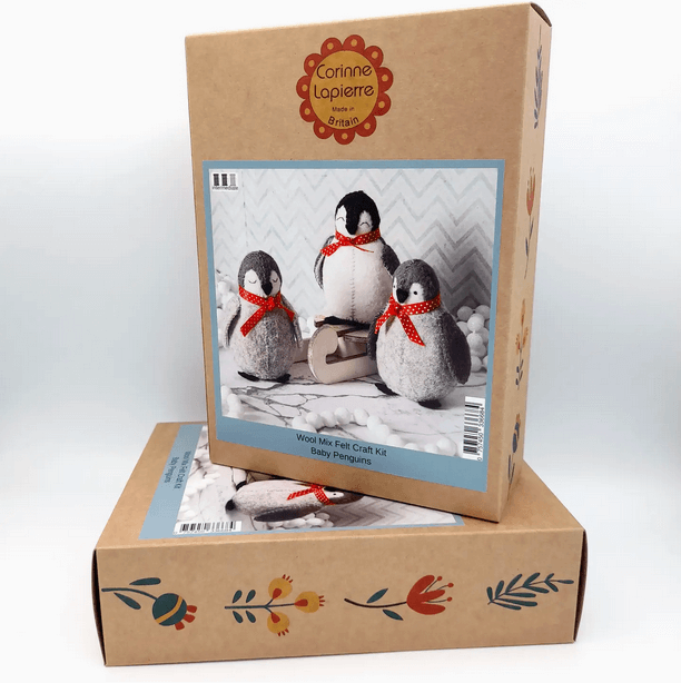 Baby Penguins Felted Craft Kit - Natural Fibre Arts
