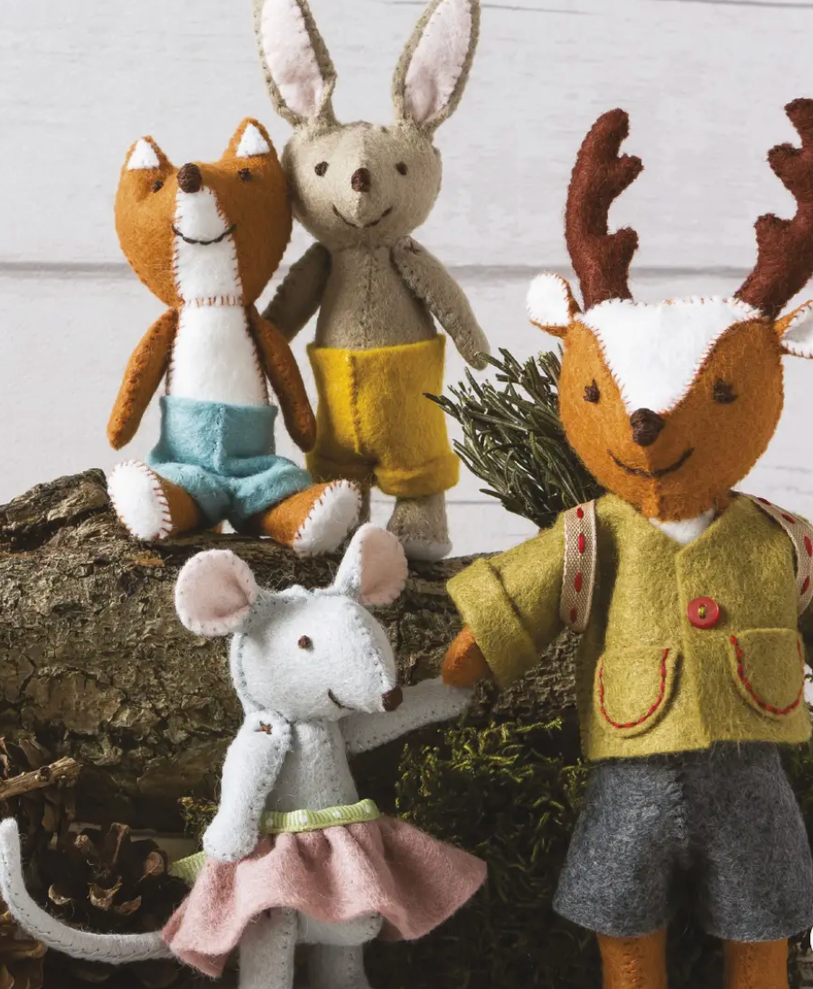 Felt Animal Families Book - Natural Fibre Arts