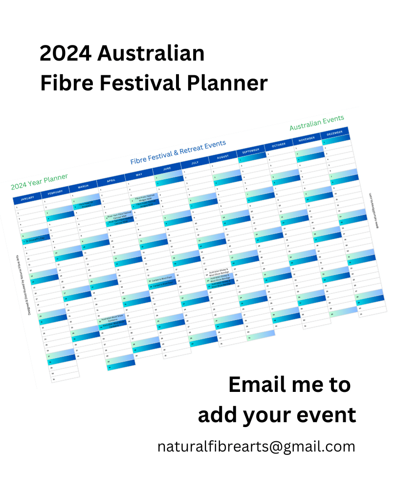 2024 Australian Fibre Events Planner - Free Download - Natural Fibre Arts