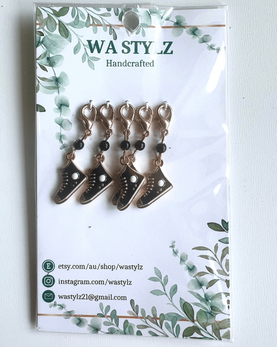 Stitch Markers | Set of 5 | Hightops - Natural Fibre Arts