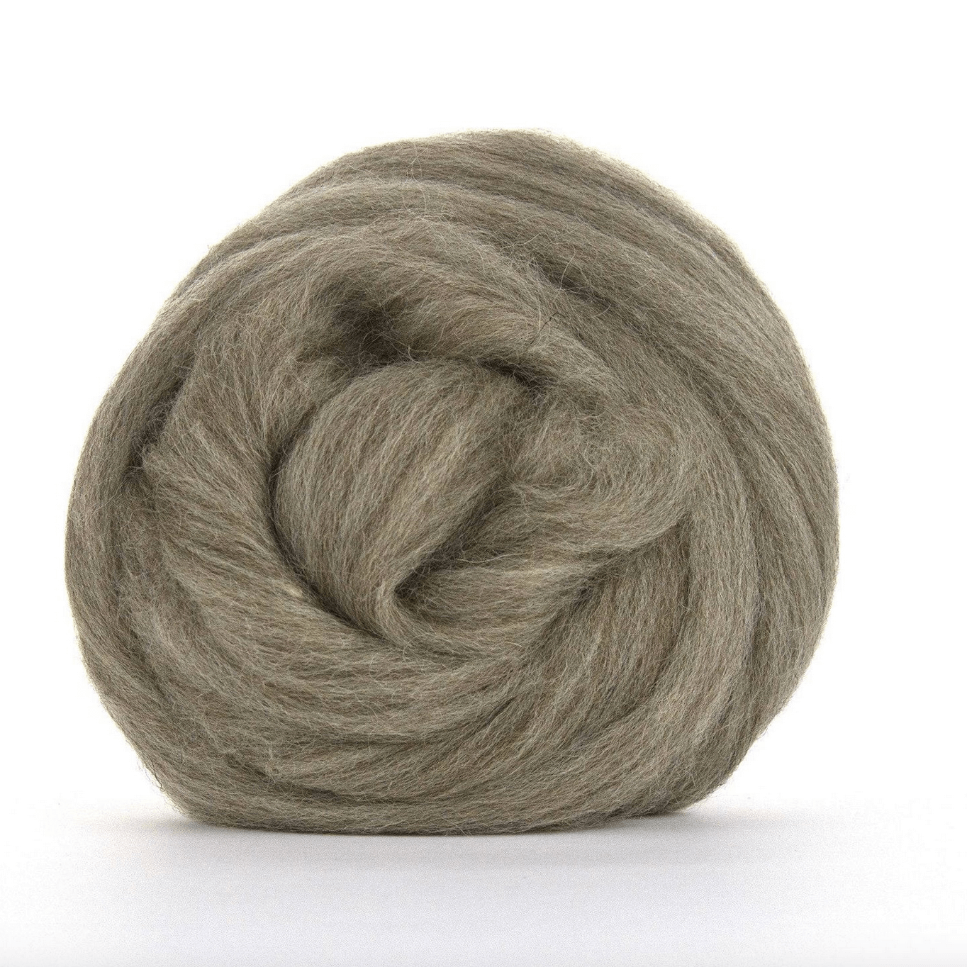 An unspun light brown BFL top for spinning, felting, dyeing, weaving