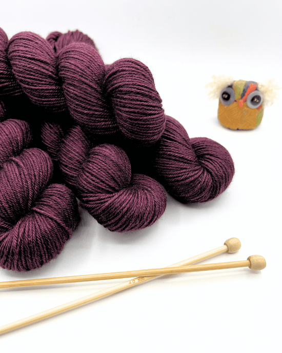 Merino Silk Yak DK | Black Plum | Dyed to Order