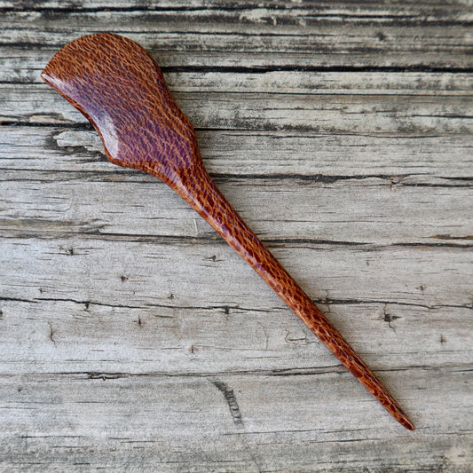 Hand Carved Shawl Pin - Banksia - Natural Fibre Arts