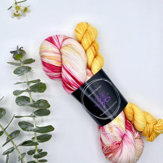 Peppermint Candy & Sunshine Yellow Sock Set - Natural Fibre Arts