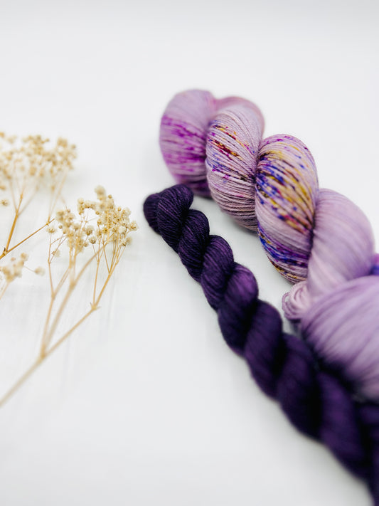 Lavender Speckles Sock Set - Dyed to Order