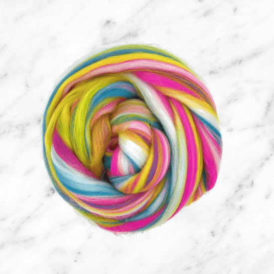 Merino Spinning Fibre | Neon - Natural Fibre Arts
