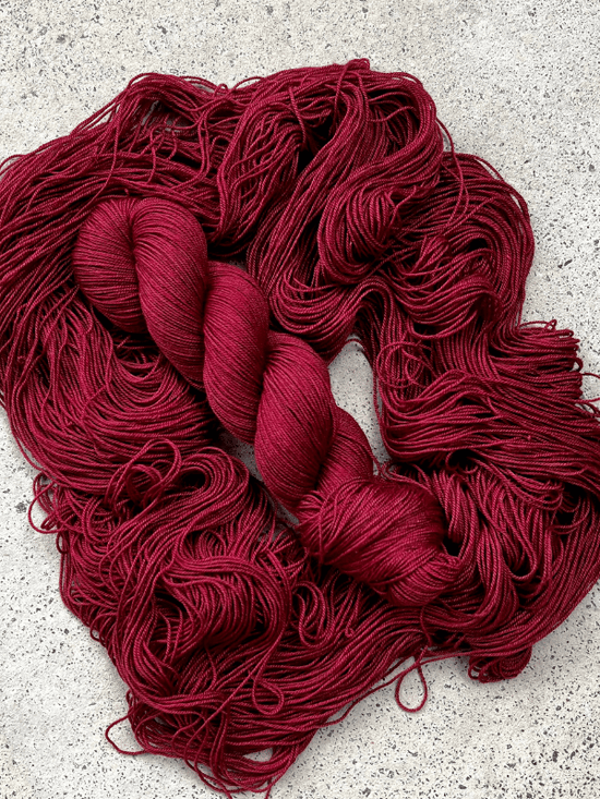 Merino Silk Yak Yarn | Ruby Red - Natural Fibre Arts