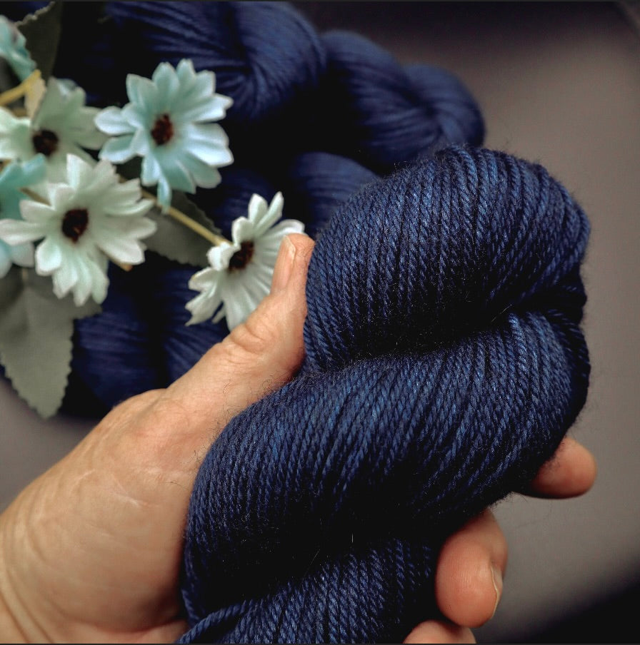 Merino Silk Yak Yarn - Midnight Sapphire - Natural Fibre Arts