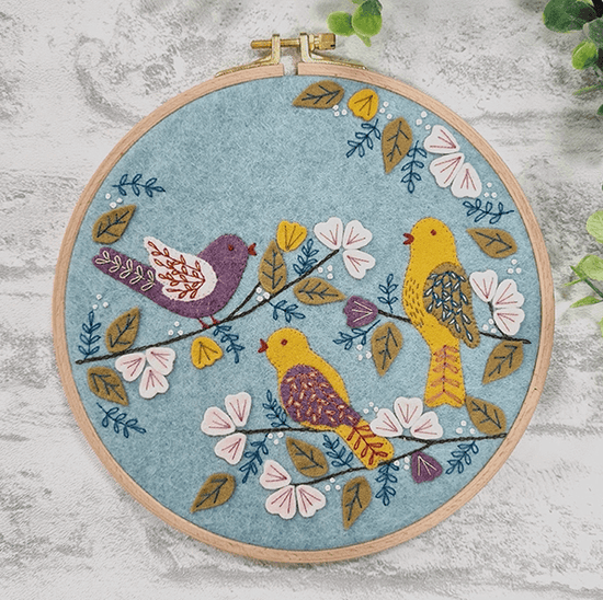 Dawn Chorus Appliqué Hoop Kit - Natural Fibre Arts