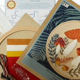 Toadstool Appliqué Hoop Kit - Natural Fibre Arts