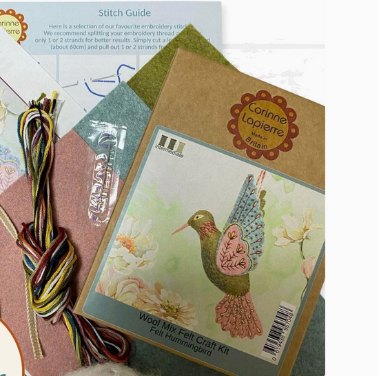 Hummingbird Felt Craft Kit - Natural Fibre Arts