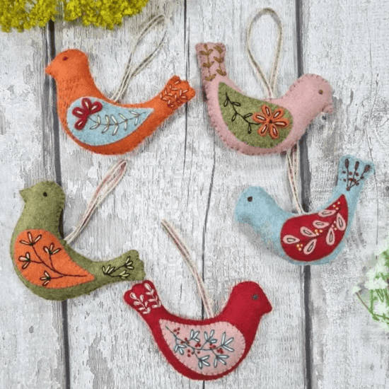 Folk Birds Felted Craft Kit - Natural Fibre Arts