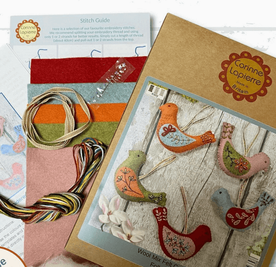 Folk Birds Felted Craft Kit - Natural Fibre Arts