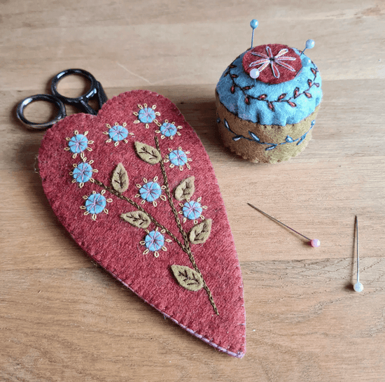 Scissors Pouch & Mini Pin Cushion Felted Craft Kit - Natural Fibre Arts