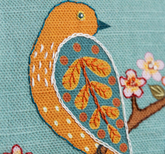 Birds Printed Linen Embroidery Kit - Natural Fibre Arts