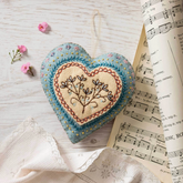 Embroidered Heart Felted Kit - Natural Fibre Arts