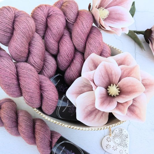 Merino Silk Yak Yarn - Rose - Natural Fibre Arts
