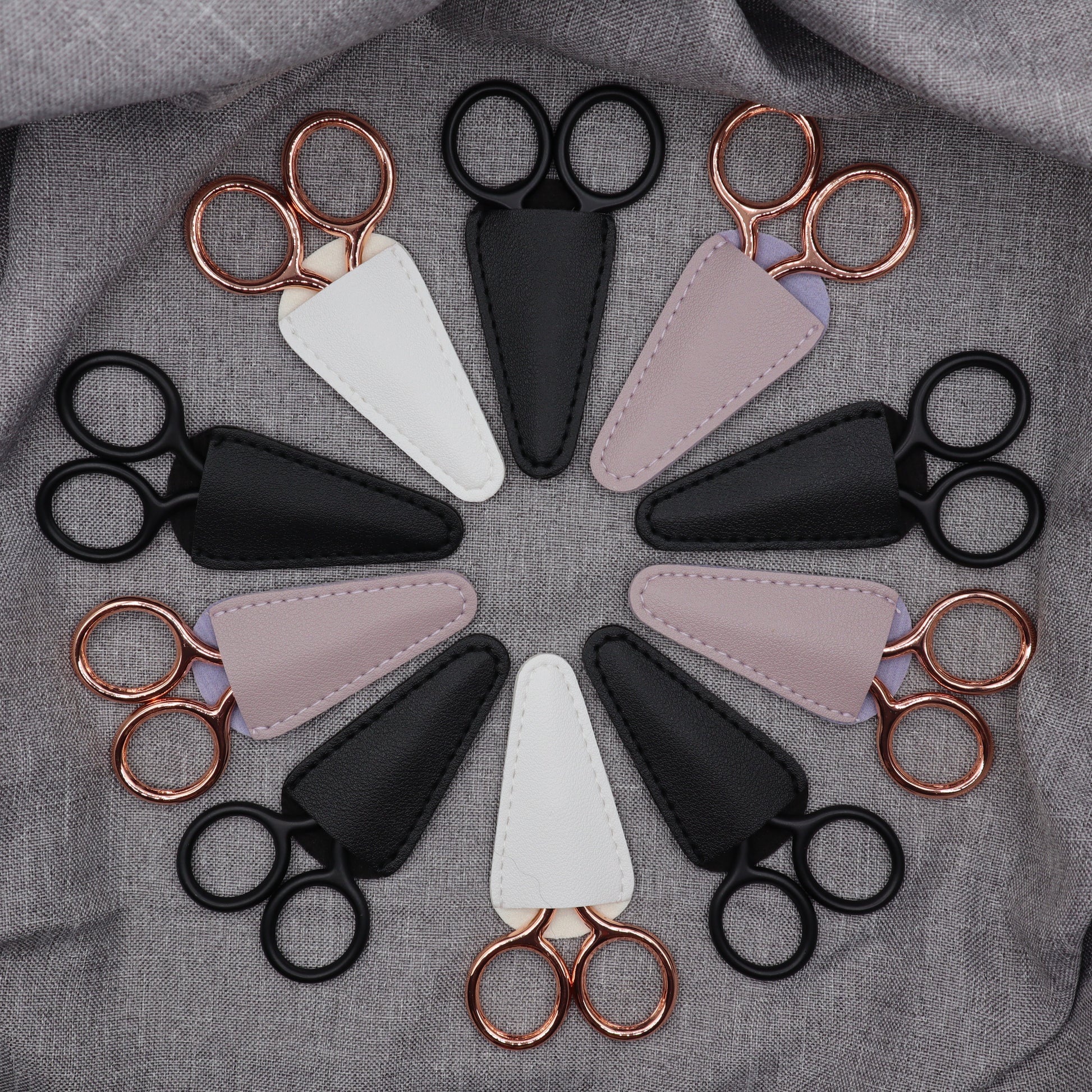 Embroidery Scissors with Protective Faux Leather Sheath - Natural Fibre Arts
