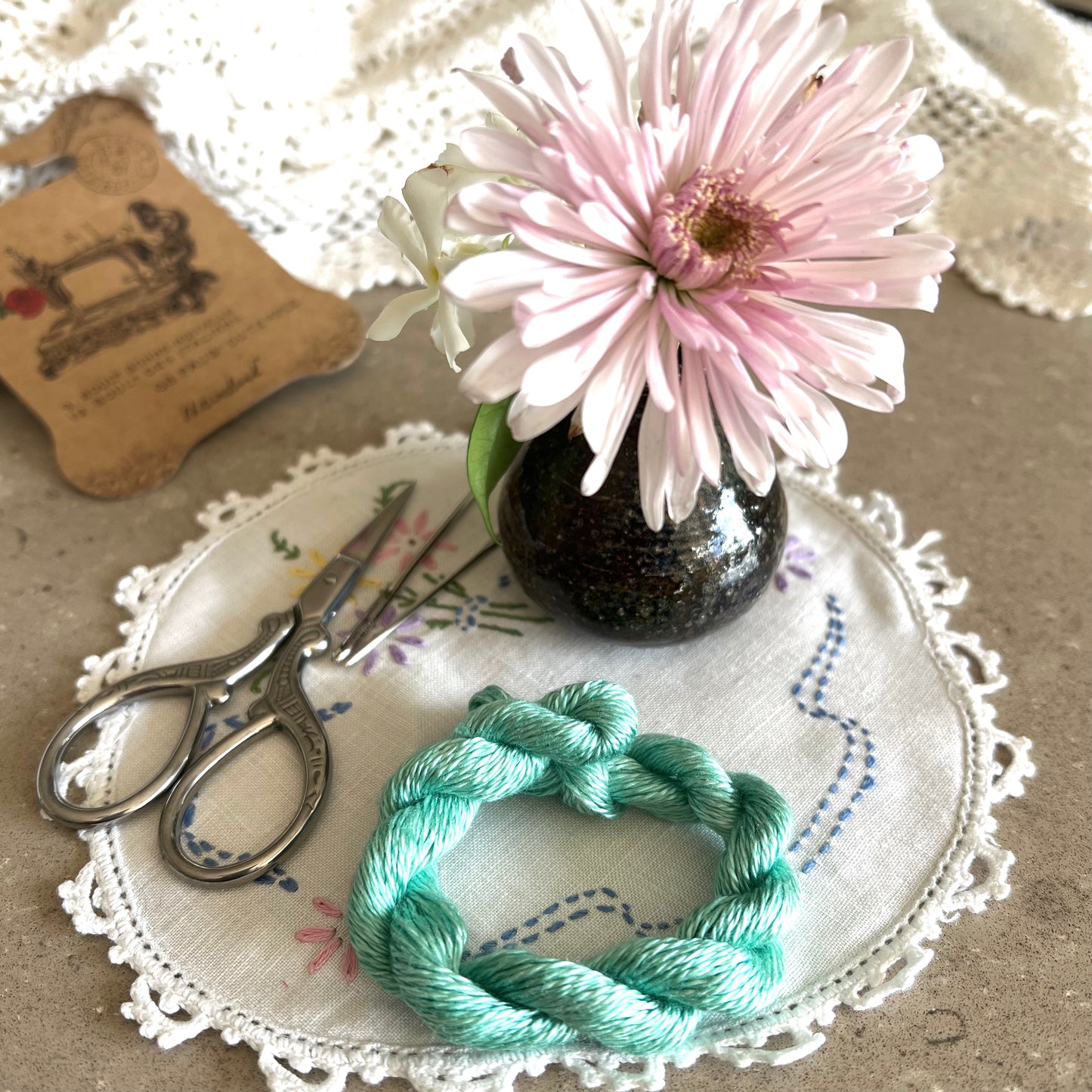 Silk Embroidery Thread - Mint Green - Natural Fibre Arts