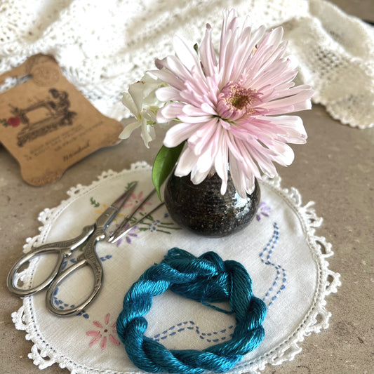 Silk Embroidery Thread - Bright Blue - Natural Fibre Arts