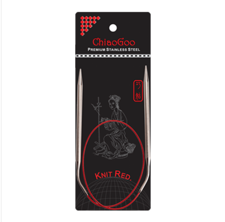 Chiaogoo Knit RED 9" & 12" Circular Needles - Natural Fibre Arts