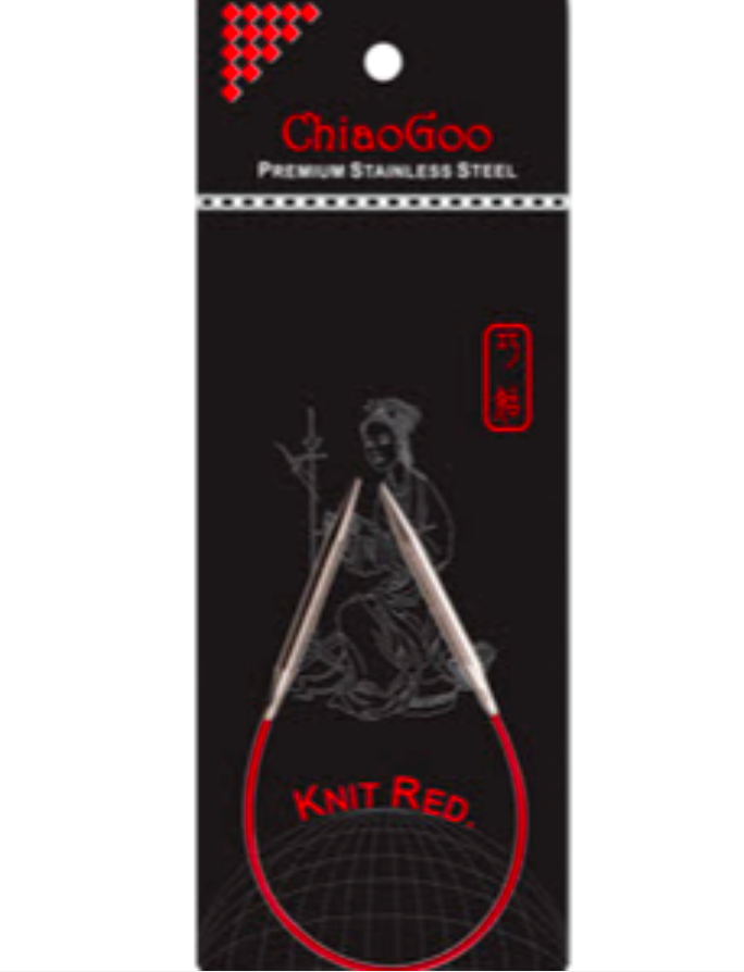 Chiaogoo RED 9" & 12" Circular Needles - Natural Fibre Arts