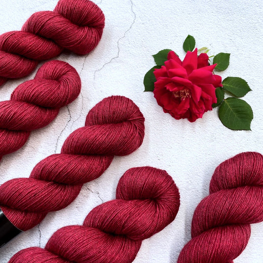 Ruby Red Merino Silk Yak - Natural Fibre Arts